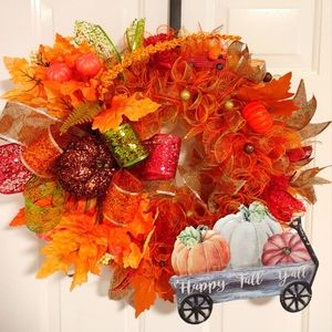 Fall Mesh Wreath